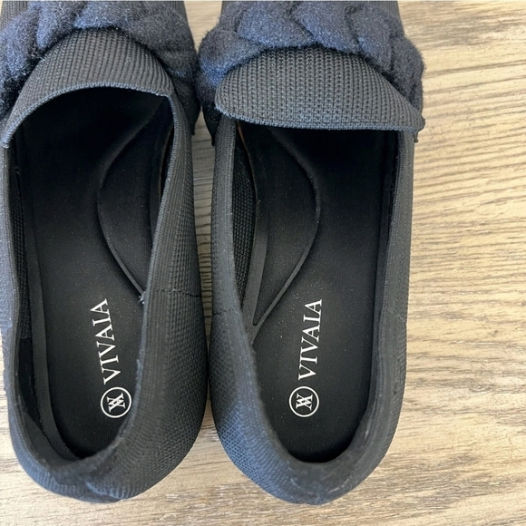 Vivaia Caitlin 2.0 Square Toe Knot Loafers Black Eu 43 Us 12 Euc - Picture 10 of 10
